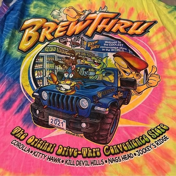 Brew Thru Outer Banks Colorful Tie-Dye Tank Top - Picture 5 of 5